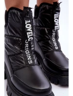 Wysokie Śniegowce Damskie Ocieplane Czarne Freoc