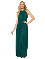 M721 Maxi šaty bez rukávov - čierne