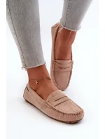 Dámske mokasíny z ekologického semišu, svetlo béžové Rerteria