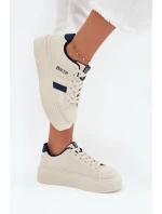 Dámske tenisky na platforme Big Star - svetlo béžové