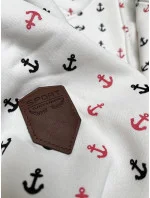 Biela hrubšia mikina so šikmým zipsom a vzorom kotvy (2308)