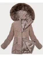 Dámska plus size zimná bunda s kapucňou S'west cocoa (B8300-48) Dámska plus size zimná bunda s kapucňou S'west cocoa (B8300-48)