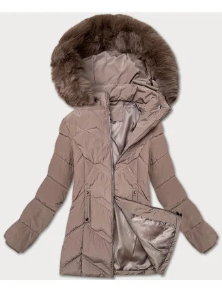 Dámska plus size zimná bunda s kapucňou S'west cocoa (B8300-48) Dámska plus size zimná bunda s kapucňou S'west cocoa (B8300-48)