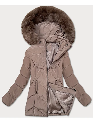 Dámska plus size zimná bunda s kapucňou S'west cocoa (B8300-48) Dámska plus size zimná bunda s kapucňou S'west cocoa (B8300-48)
