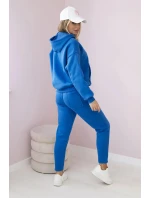 Zateplená súprava mikina + nohavice v chrpovo modrej farbe