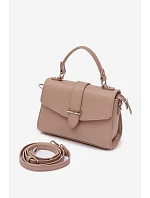 Kabelka Pošťácká s Odnímatelným Páskem Tmavě Béžová Belveta