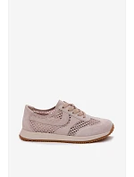 Dámske semišové sieťované tenisky Gelina light beige Dámske semišové sieťované tenisky Gelina light beige