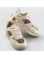 Béžové dámske tenisky adidasky so zvýšenou podrážkou (666-21) Béžové dámske tenisky adidasky so zvýšenou podrážkou (666-21)