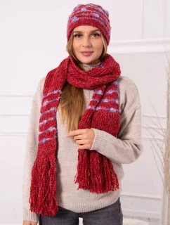 Dámska súprava so šatkou Anika K304 červená