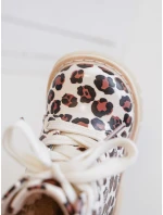 Ocieplane Botki Dziecięce Na Suwak Beżowo-Brązowe Dolida