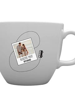 Personalizovaný keramický hrnček MEGA XXL s objemom 1000 ml s fotografiou a cestovateľským motívom