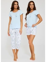 Cornette 466/344 Jemné trojdielne pyžamo S-2XL