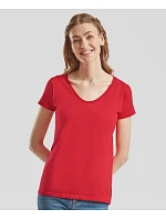 Fruit of the Loom Lady-Fit Iconic 150 V-Neck T Dámske tričko s výstrihom do V 16.1444 biele Fruit of the Loom Lady-Fit Iconic 150 V-Neck T Dámske tričko s výstrihom do V 16.1444 biele