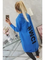 Oversize s potlačou v nevädzovej modrej farbe Oversize s potlačou v nevädzovej modrej farbe