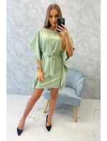 Oversize netopierie šaty tmavo mätové Oversize netopierie šaty tmavo mätové