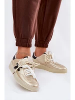 Niskie Buty Sportowe Damskie Złote Zelevelis