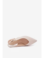 Dámske sandále na podpätku Zazoo 1122 light beige