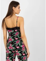 Blúzka D73771M11059A čierna a zelená