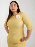 LK SK 506721 šaty.69 tmavo žltá