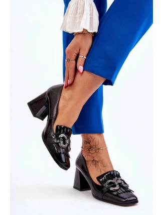 Dámske poltopánky / lodičky MR-7316 Black - DA Kvalitná obuv Premium