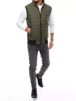 Pánska prešívaná zelená vesta FashionStreet TX4019