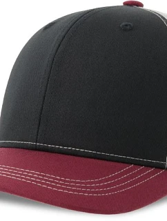 Atlantis Headwear Sonic-S 6-panelová truckerová čiapka 33.0259 námornícka modrá/kardinálska červená/biela