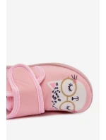 Dětské bačkory na suchý zip růžové Katline