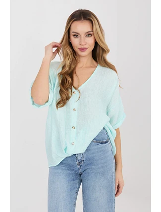 Košeľa s krátkym rukávom model 225511 Taliansko Moda Košeľa s krátkym rukávom model 225511 Taliansko Moda