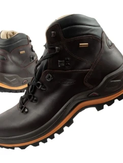 Grisport Marrone pánske trekové topánky kožené nepremokavé členkové topánky