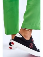 Damskie Materiałowe Tenisówki Cross Jeans LL2R4044 Czarne