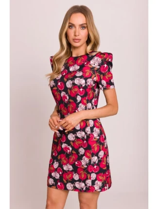 M856 Viacfarebné mini šaty - model 3