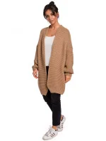 Dámsky sveter nadmernej veľkosti BK037 - karamelový - BeWear