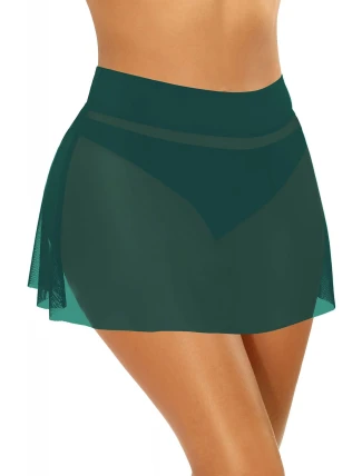 Dámska plážová sukňa Skirt 4 D98B - 7 tm. zelená - Self