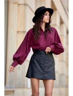 Krátka koženková sukňa SPO0052 čierna - Roco Fashion Krátka koženková sukňa SPO0052 čierna - Roco Fashion