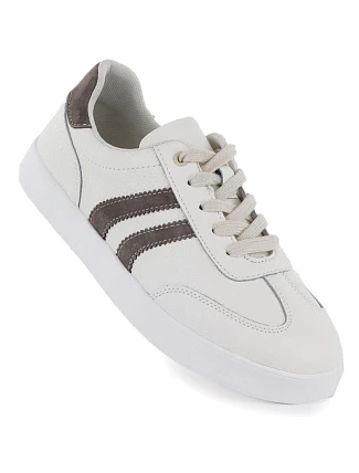 Dámske krémové kožené poltopánky Vinceza 41505