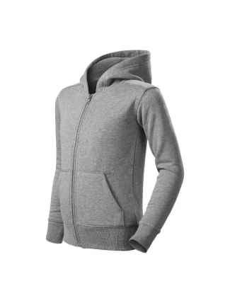 Trendy mikina na zips pre deti tmavosivá