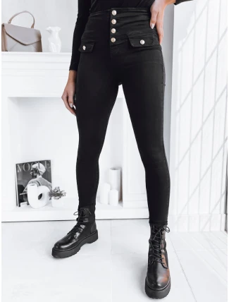 Dámske džínsové nohavice SKULL black FashionStreet UY1752 Dámske džínsové nohavice SKULL black FashionStreet UY1752