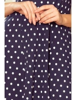 241-1 STELLA Šaty so skladaným výstrihom - BLUE DREAMS