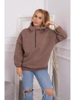 Mikina s kapucňou mocca