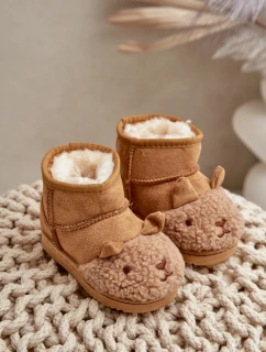 Ocieplane Dziecięce Botki Śniegowce Lamy Camel Esandira