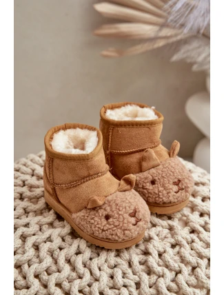 Ocieplane Dziecięce Botki Śniegowce Lamy Camel Esandira