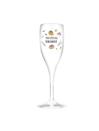 Personalizovaná nerozbitná pohár na prosecco pre pani učiteľku/pána učiteľa (učebné pomôcky) Personalizovaná nerozbitná pohár na prosecco pre pani učiteľku/pána učiteľa (učebné pomôcky)