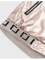 Krátka zlatá dámska bunda s kapucňou (B9787-101) Krátka zlatá dámska bunda s kapucňou (B9787-101)