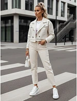 Dámska džínsová bunda LUISE light beige FashionStreet TY4124 Dámska džínsová bunda LUISE light beige FashionStreet TY4124