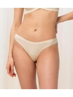Dámske tangá Aura Spotlight High Leg string krémové - Triumph