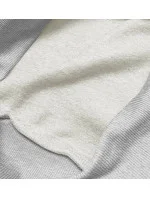 Šedá dámska tepláková mikina so sťahovacími lemami (W01-2)