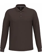 Kariban K 243 Pánske polo s dlhým rukávom z piké 20.K243 čokoládová Kariban K 243 Pánske polo s dlhým rukávom z piké 20.K243 čokoládová
