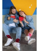 Skarpety COUPLE BOX 2 Pary Pudełko Serce Rainbow Socks
