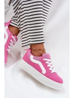 Sneakersy Damskie Na Platformie Fuksja Tellnira