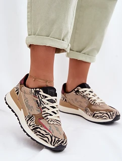 Dámske športové tenisky s potlačou Big Star TT274333 Beige